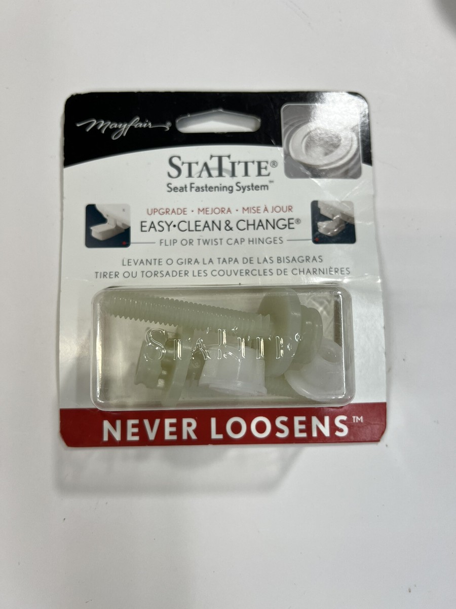 Mayfair Stay·Tite Toilet Seat Fastening Hardware Upgrade Kit – Never Loosens, Easy Install, Fits Bemis/Mayfair/Church Hinges