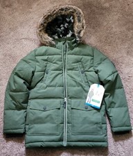 Member's Mark Boy's Ultimate Weather Resistant Parka Jacket Green 10/12 NWT