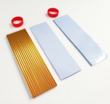 M.2 NVME SSD Aluminum Heatsink Cooler Radiator Fin  2 Thermal Pads 72 22 3mm G
