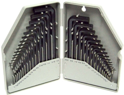 Allen Wrench Hex Key Set 30pc SAE and METRIC Long and Short Arm with ...