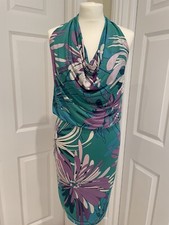 Summer  Dress, Multi Coloured,  Pull-on, Universal Size, Halter & Cowl Neck
