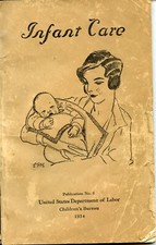 Very rare fascinating vintage 1934 Infant Care booklet from US Government-
