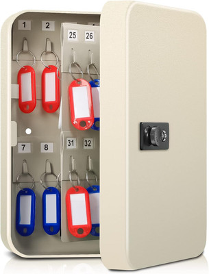 Key Cabinet with Combination Lock, Key Storage Box Wall Mount, Steel Security Lo