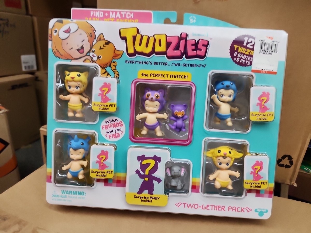 New Twozies Season 1 Two-Gether Pack Set of 12 (6 Babies + 6 Pets