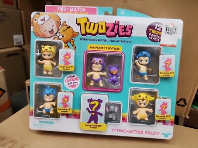 New Twozies Season 1 Two-Gether Pack Set of 12 (6 Babies + 6 Pets