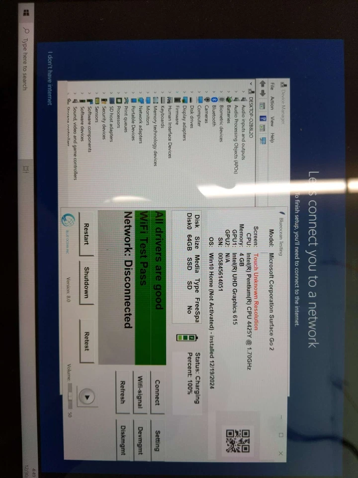Cubierta tipo firma Microsoft Surface Go Alcantara, 1840 azul cobalto--MUY BUENA Foto 4 de 4