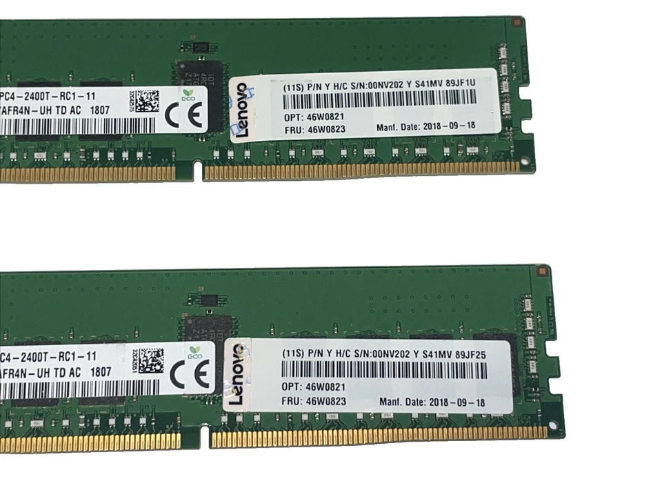 16 GB (2x8GB) Lenovo 46W0823 Sk Hynix PC4-2400T 1Rx4 REG ECC SERVER RAM - Bild 2 von 3