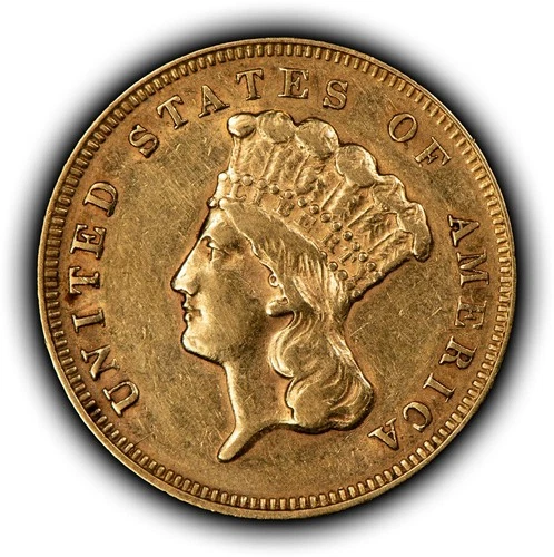 1878 G$3 Indian Princess Head Three Dollar Gold Piece - Luster -Authentic- G6269