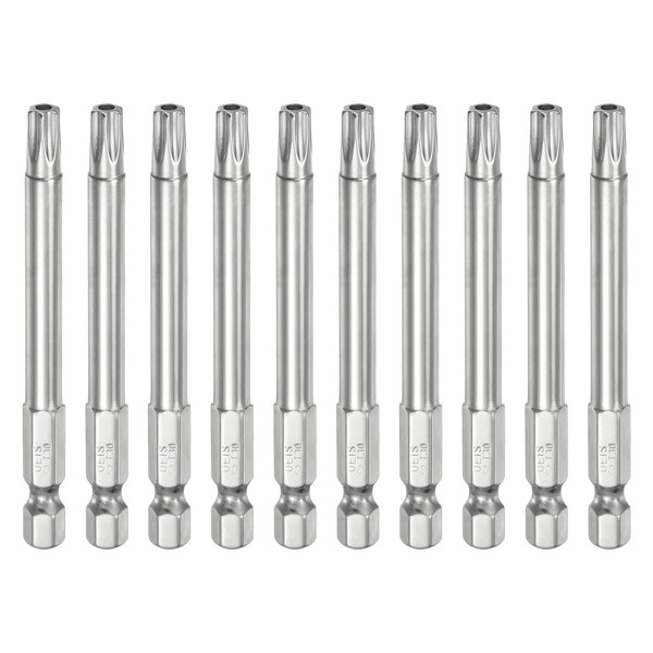 "10 StüCk T30 Sicherheits Torx Bit 1/4\" Sechskantschaft 3\" Lang S2 Stahl"-image