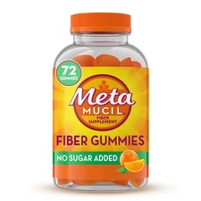 Metamucil Fiber Supplement Sugar-free Gummies - Orange - 72ct