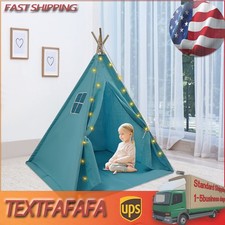 Kids Play Tent Teepee Tent Mat Light Indoor Playhouse Girls Boys Sibling New