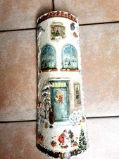 Tegola Decoupage Natalizia con Bambini - Pezzo unico Artigianale fatto a mano