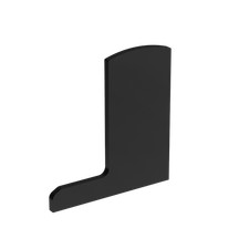 Endkappe Aluminium Schwarz Satin-ELOX f&uuml;r Aluprofil AL/0006-UNO-S-EB Treppe