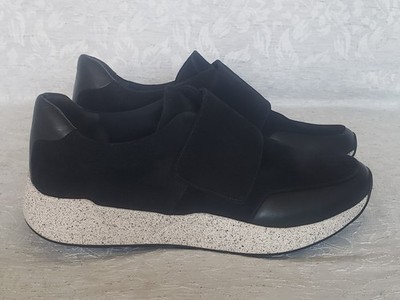 Vince Cage Grip Slide Platform Sneakers Womens Size 8.5M EUR 38.5 Black Suede