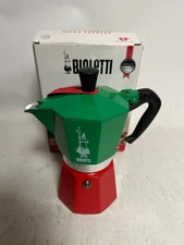 Bialetti - Moka Express Italia Collection Moka Pot - 6 Cup - Green, Silver, Red