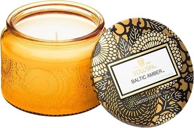 Baltic Amber Petite Candle Jar 3.2 Ounce 25 Hour Burn Time Coconut Wax for Cl...