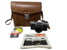Asahi Pentax K1000 35mm SLR Film Camera w/ 50mm Lens, Case Manual