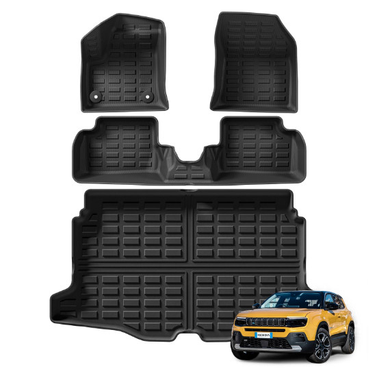 Tapis avant arrière et coffre Jeep Avenger idéal pour vos sorties outdoor