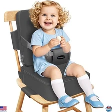 Toddler Booster Seat for Kitchen Chair, 2-in-1 Dining Table Booster Seat with