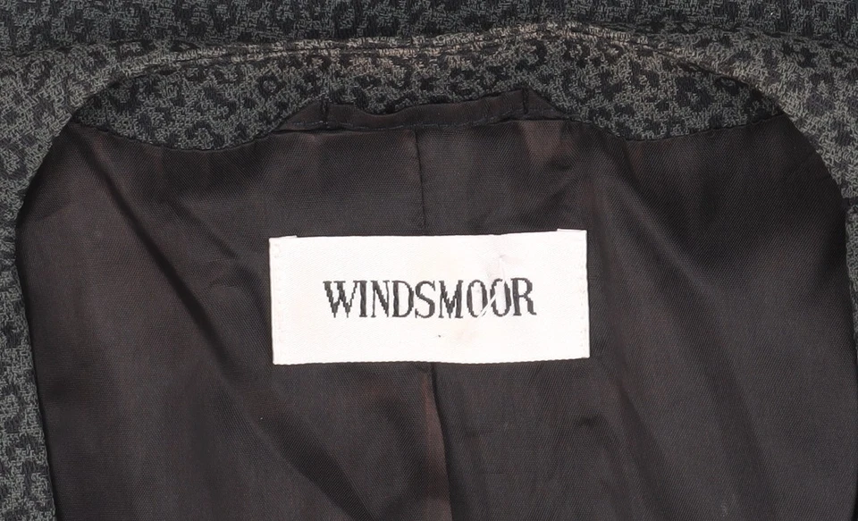 Windsmoor Women's Green Animal Print Long Overcoat Size 18 - Image 3 of 4