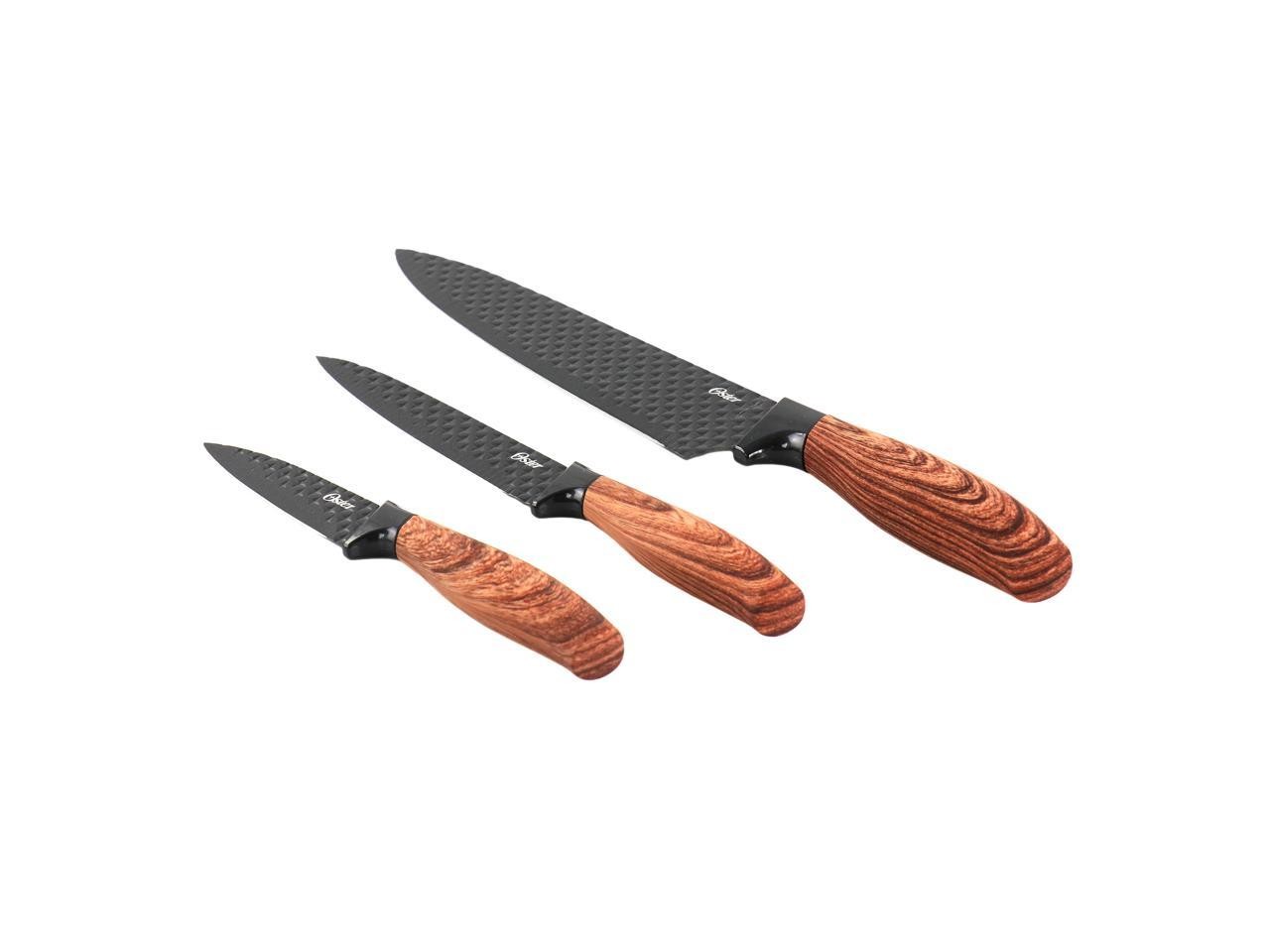 Набор столовых приборов Oster Gunderson из 3 предметов из черной нержавеющей стали