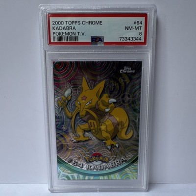 Topps 2000 Topps Chrome Pokémon T.V. Kadabra #64 PSA 8 Auth 73343344