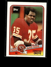 Topps 1988 Topps Christian Okoye Rookie #363 Kansas City Chiefs Football Card. rookie card picture