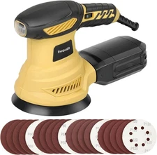 Random Orbital Sander, 2.5Amp 4.9-Inch Corded Palm Max 13000 Yellow 