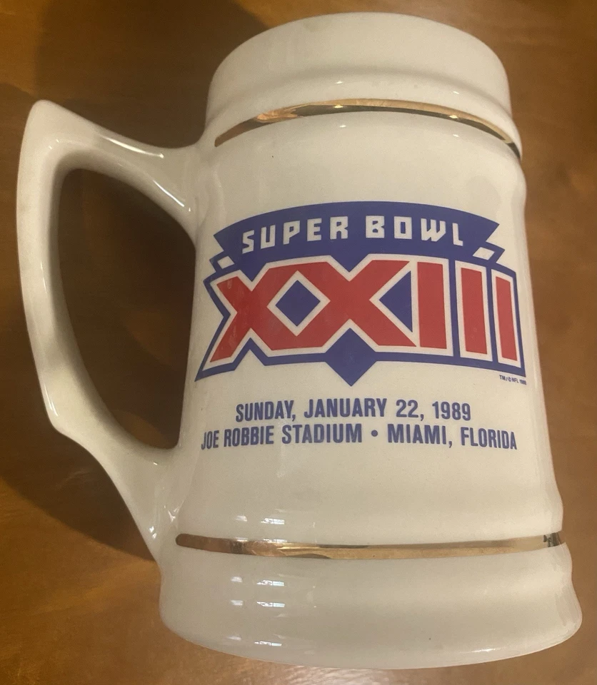 49ERS/BENGALS SUPER BOWL XXIII 23 TAZA CERÁMICA PIEDRA Foto 2 de 3