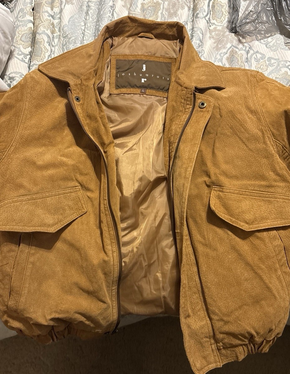 Men’s Large Leather Joshua Ross 6 Pocket Jacket excellent condition View 3