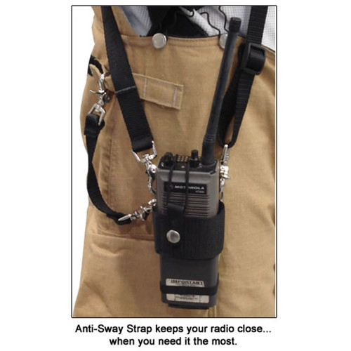 Sangle anti-balancement en cuir réfléchissant Perfect Fit 9" pour support radio pompier - Photo 4/9