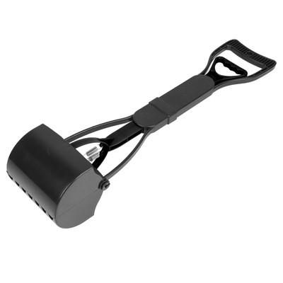 (Black) Pet Pooper Long Handle Jaw Poop Scoop Clean Pick Up Dog Cat Waste P