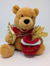 Walt Disney Winnie the Pooh Be My Valentine Stuffed Animal Arrows Harp Cupid