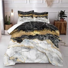 Comforter Set Size Modern Abstract Marble Printed Bedding Set King Grey Marble