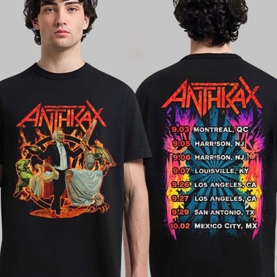 Anthrax North America 2026 Tour Merch Cursum Perficio Fiery T-Shirt Reprint