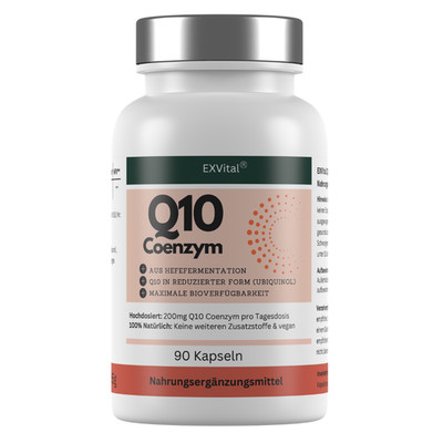 Q10 Coenzym Ubiquinol Kapseln, hochdosiert 200mg pro Tag, 90 Stück