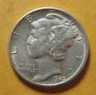 1945  Mercury Dime  - 90% Silver * (P4867)