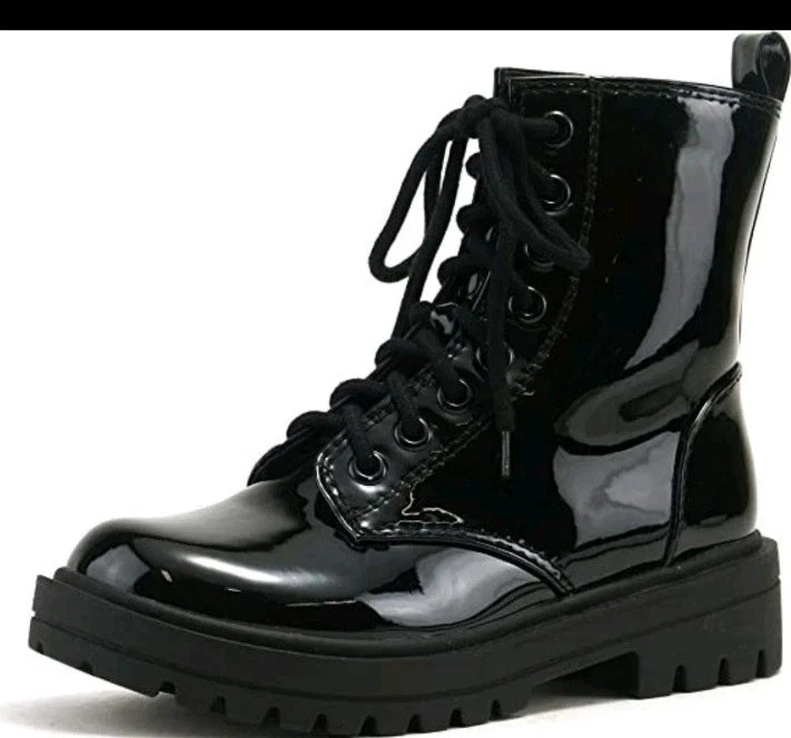 Soda FIRM- Botín de Combate con Suela Lug con Cordones y Cremallera Lateral Para Mujer Talla: 9 NUEVO Foto 2 de 4