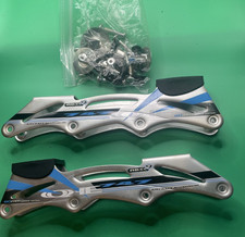 Roller Derby QE 747 80mm Inline Skate Silver Aluminum Frames Chassis
