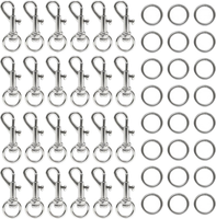 24 Karabinerhaken Hundeleine Mit Drehgelenk Wirbelkarabiner Schnappkarabiner Bol
