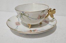 LIMOGES WG&Co Antique Rose Garland Tea Cup GO...