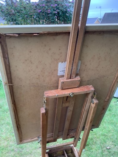 Wooden Tripod Art Easel Portable Sketch Drawing Box Artist Painting Foldable - Foto 10 di 16