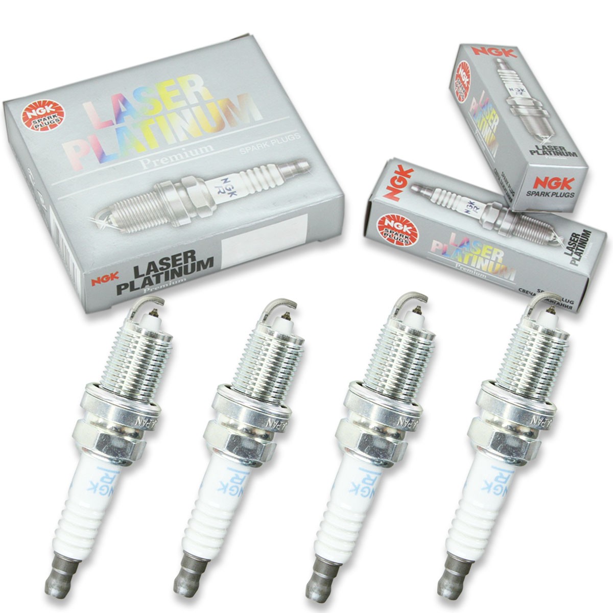 4 pcs NGK Laser Platinum Spark Plugs for 1990-2002 Honda Accord 2.3L 2.2L L4 en