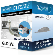 Für Mercedes CLK Coupe 02- G.D.W. Anhängerkupplung abnehmbar + 7polig E-Satz neu