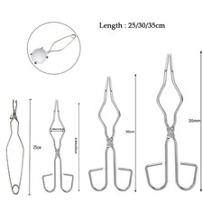 Crucible Tongs Melting Crucible Tong Dish Holder Stainlesss Handle L:25/30/35cm