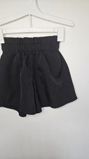 Womens Black Shorts With Elastic Waistband Belt Loops And Pockets Size Small