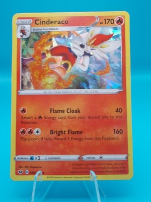 Cinderace - (Cracked Ice Holo) 036/202 Deck Exclusives Holo Near Mint/Mint