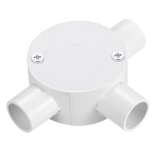 PVC Conduit Box Junction Box 3 Way 20mm with Cover M4 Screws