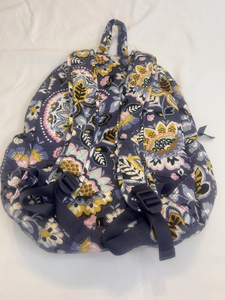 Vera Bradley Charmont Meadow Campus Backpack Bookbag Floral Gray School - Image 4 of 4