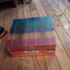 Inland Slim CD/DVD 100 Jewel Cases, Assorted Colors, Brand New, Sealed Box